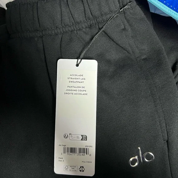 Alo Accolade Straight Leg Sweatpants Black U5012RG - Picture 7 of 8